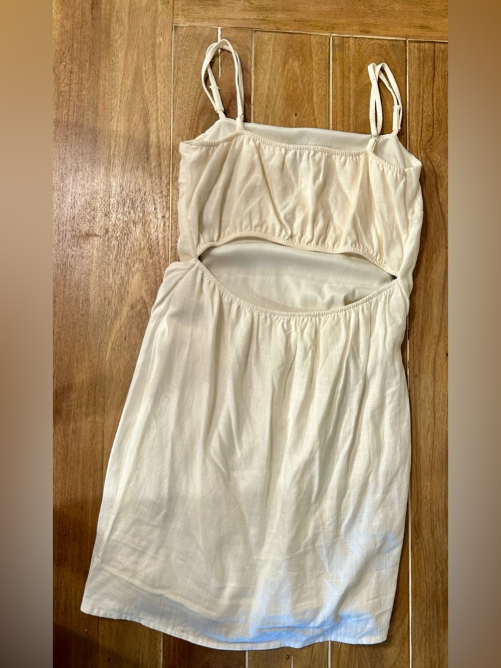 Forever 21 White Spaghetti Strap Mini Dress with Side Ring Detail. NWT. Small. - Picture 8 of 9